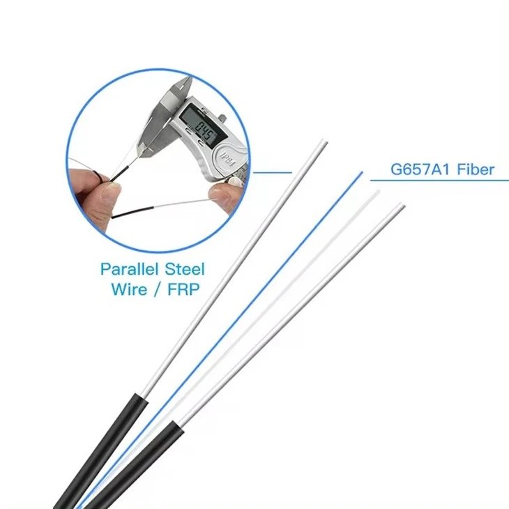 2 Cores Outdoor Fiber Drop Cable With LSZH Jacket