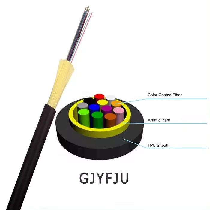 2 Cores Outdoor Fiber Drop Cable With LSZH Jacket