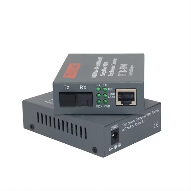 10/100m 25KM SC With RJ45 Netlink HTB-3100AB Single Mode Single Fiber Optic Media Converter