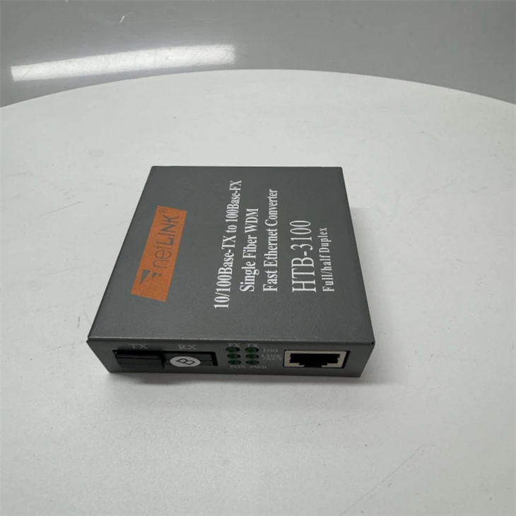 FTTH Fiber Optic Media Converter With 10/100M Netlink 25KM A/B Converter HTB3100