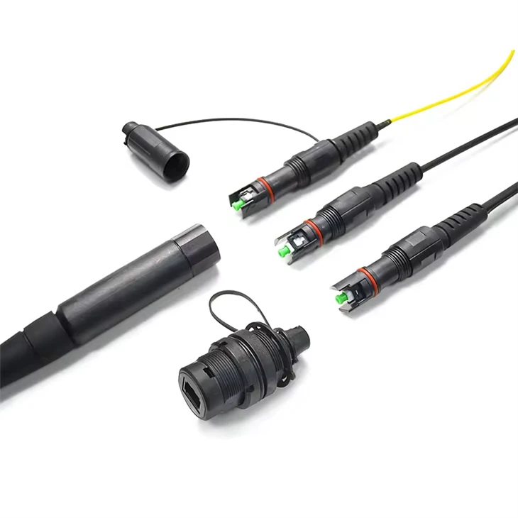 SC-APC H Connector Fiber Optic Cable Waterproof Patch Cord Corning Optitap Connector Optitap MPO Patch Cord